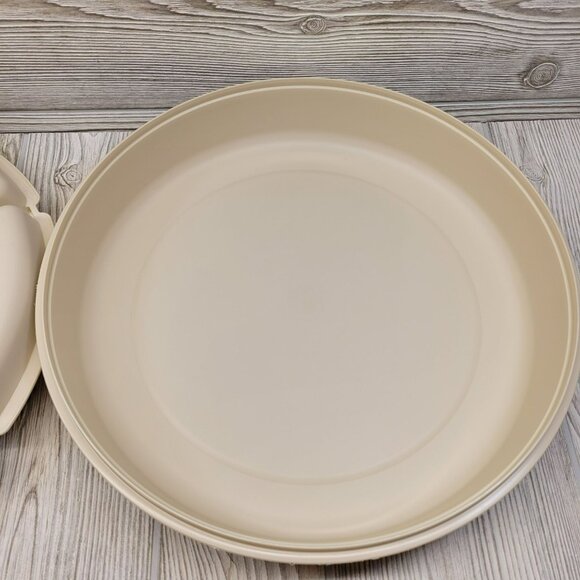 2 Pc Tupperware Veggie Dip Serving Tray Snacks Party 7 Divided 1665-1 Vtg - Picture 3 of 6